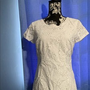 Talbots white lace dress sleeveless